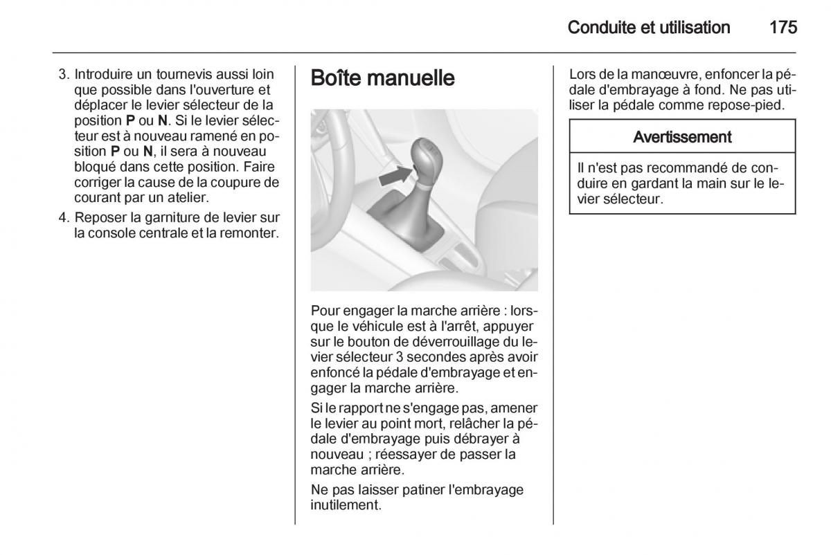 Opel Zafira C manuel du proprietaire / page 177