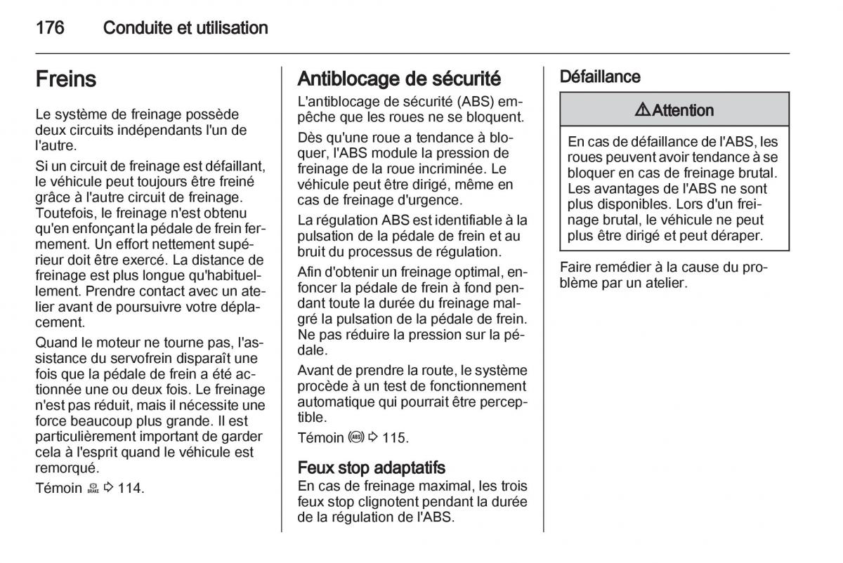 Opel Zafira C manuel du proprietaire / page 178