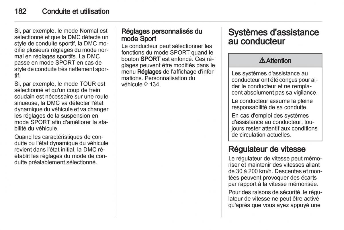 Opel Zafira C manuel du proprietaire / page 184
