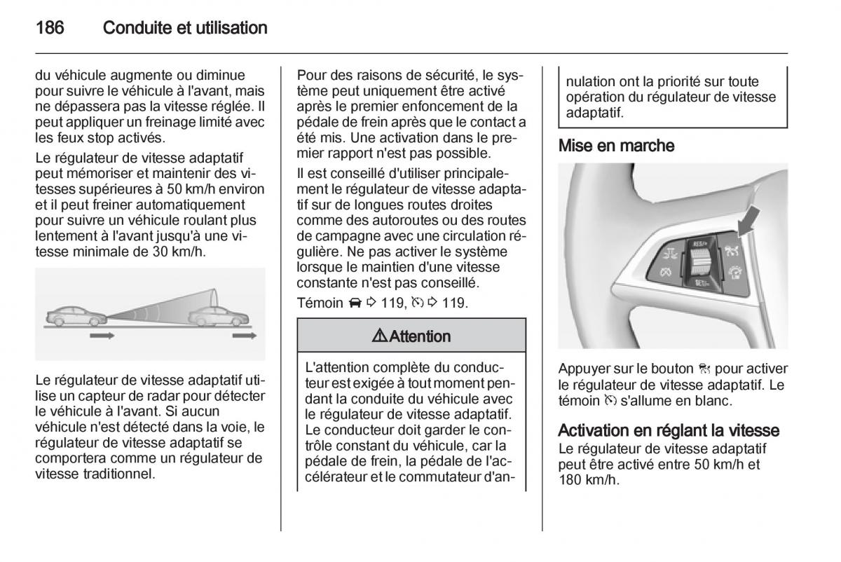 Opel Zafira C manuel du proprietaire / page 188