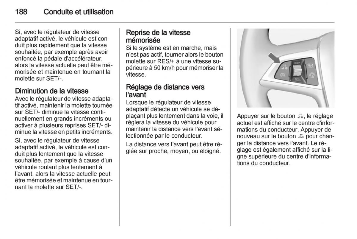 Opel Zafira C manuel du proprietaire / page 190