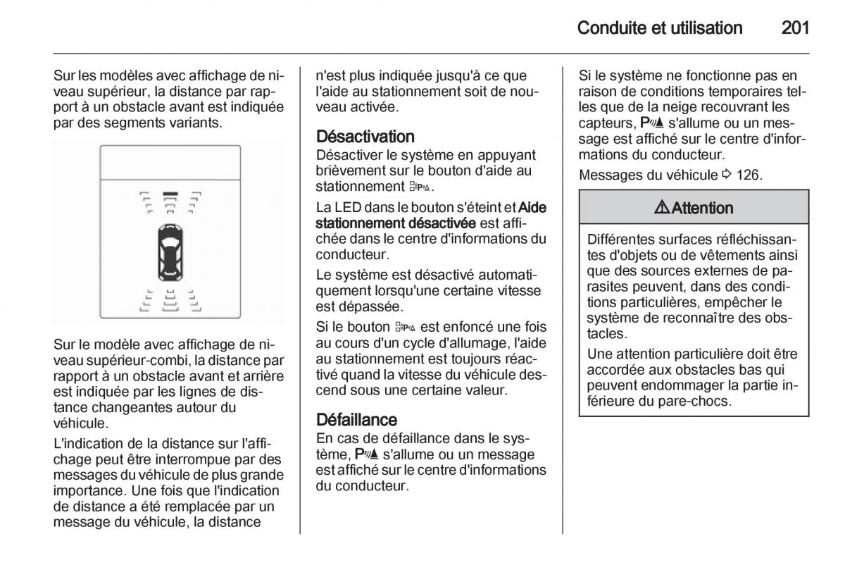 Opel Zafira C manuel du proprietaire / page 203