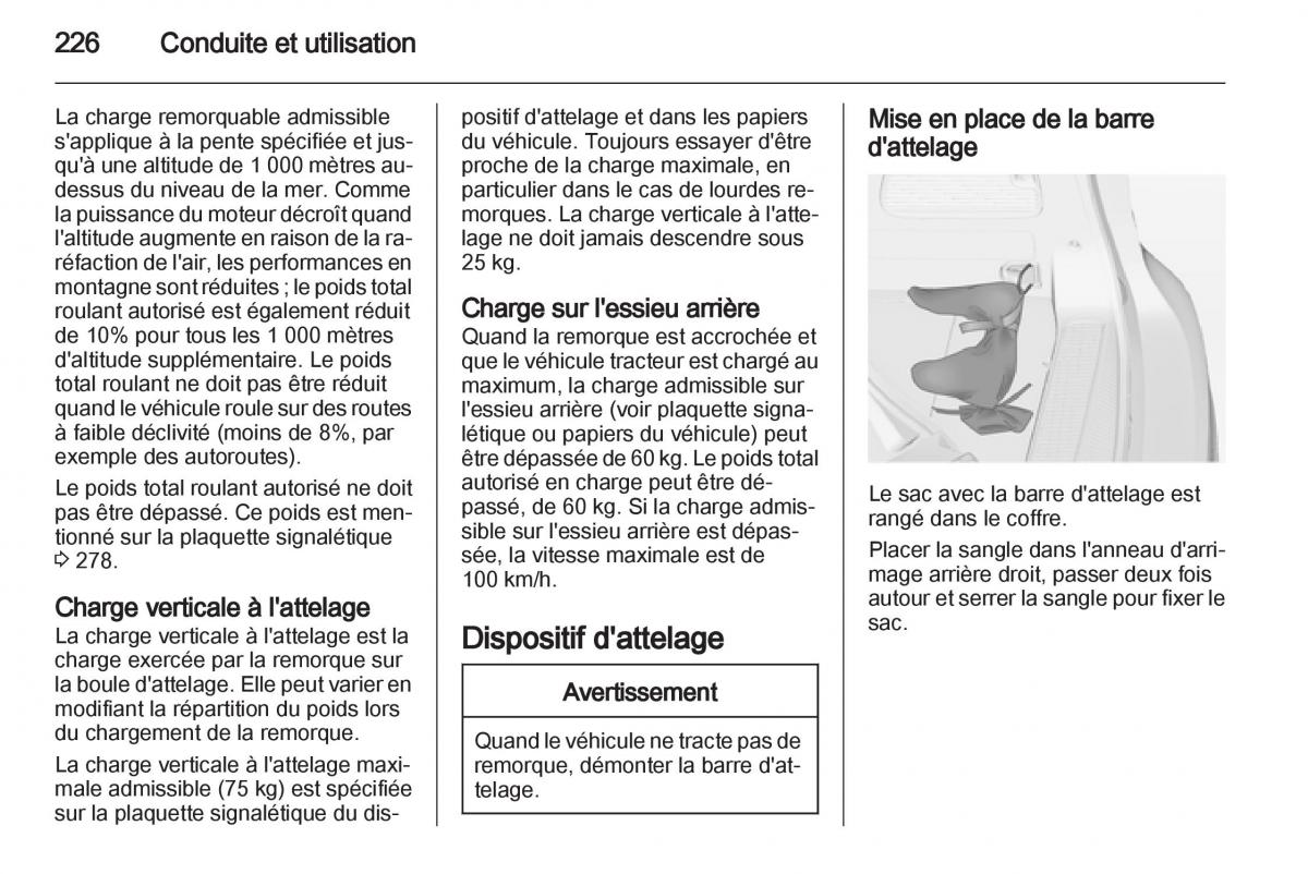 Opel Zafira C manuel du proprietaire / page 228