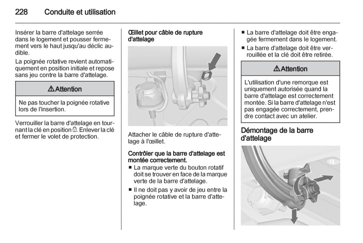 Opel Zafira C manuel du proprietaire / page 230