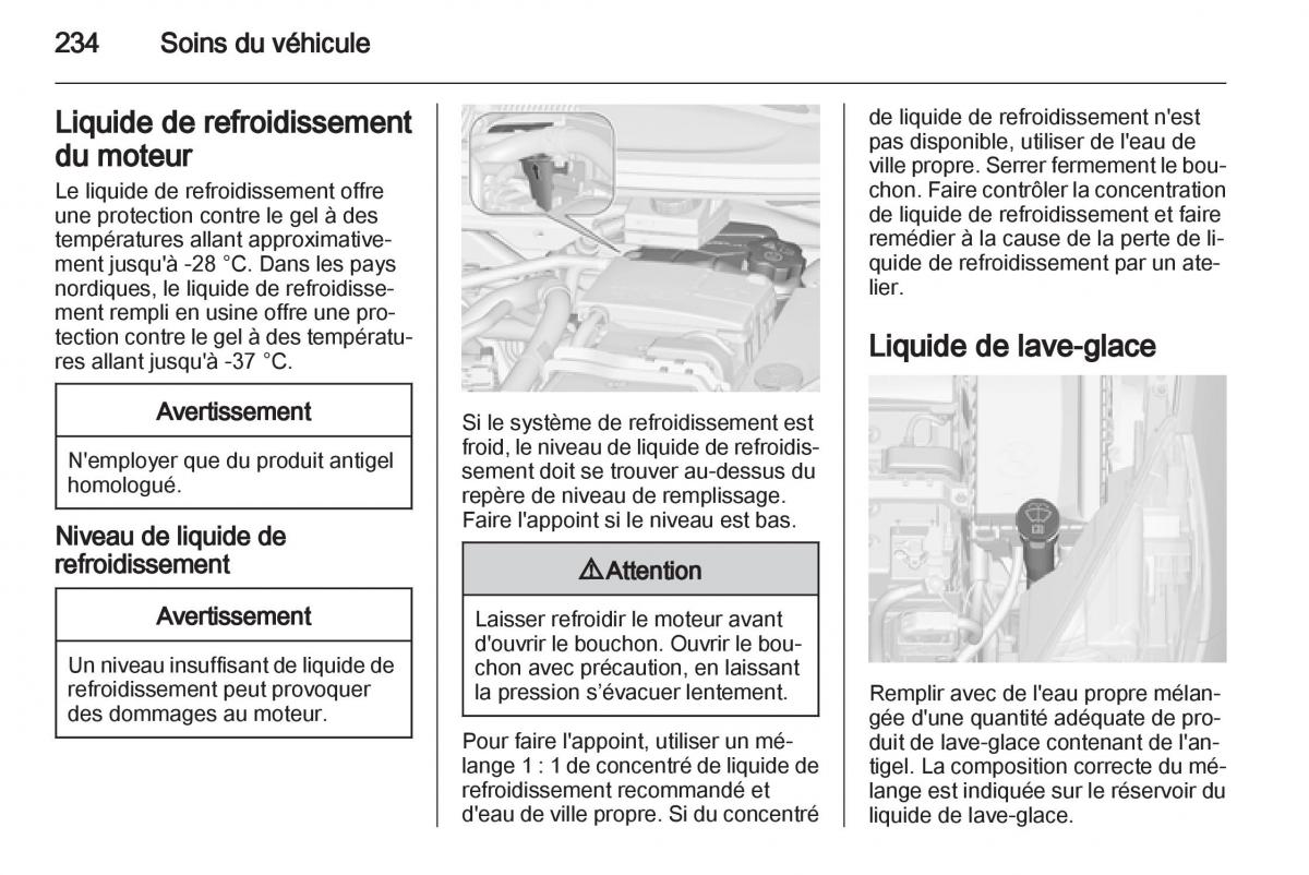 Opel Zafira C manuel du proprietaire / page 236