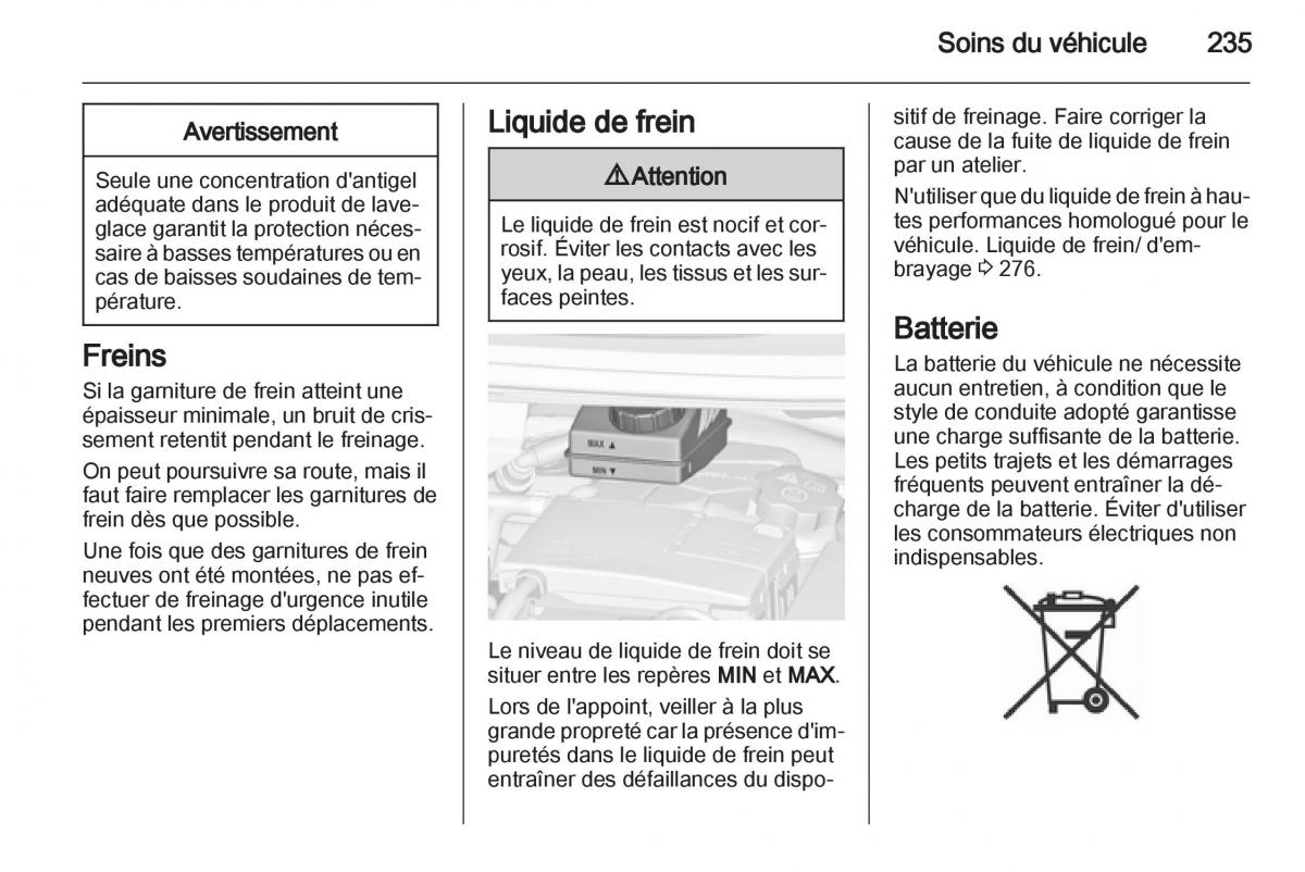 Opel Zafira C manuel du proprietaire / page 237