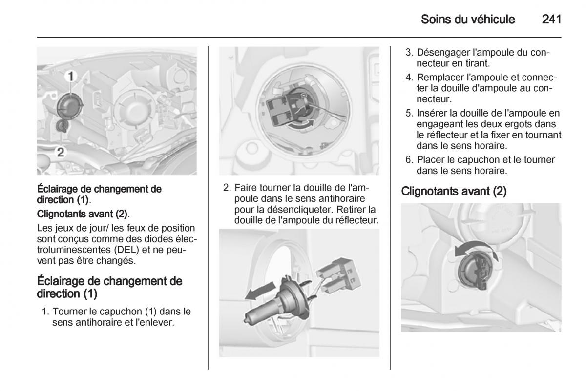 Opel Zafira C manuel du proprietaire / page 243