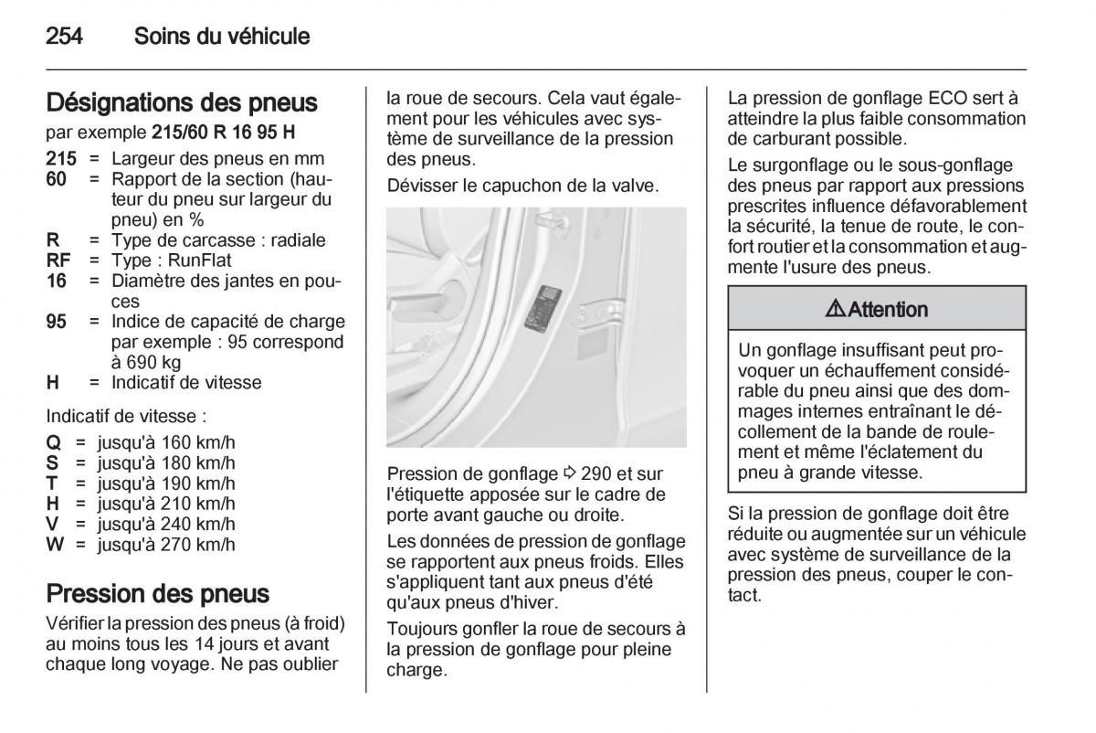 Opel Zafira C manuel du proprietaire / page 256