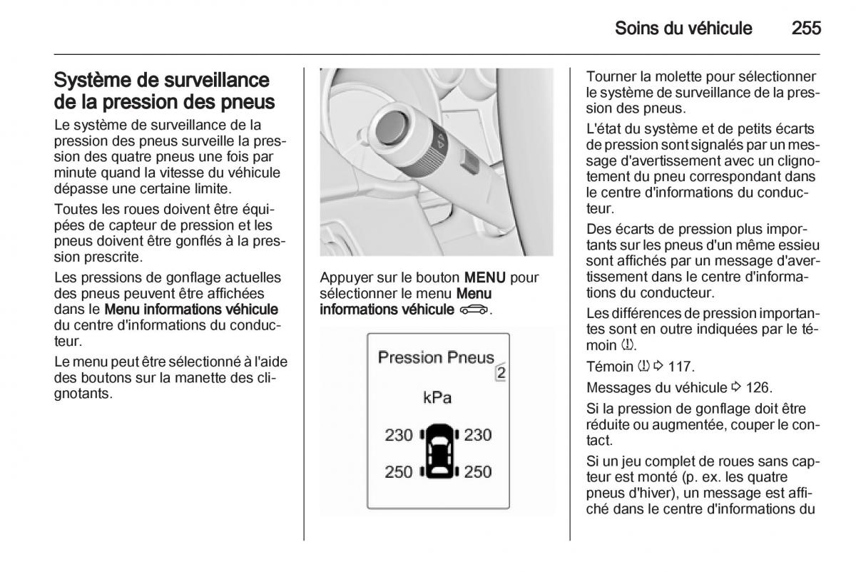 Opel Zafira C manuel du proprietaire / page 257