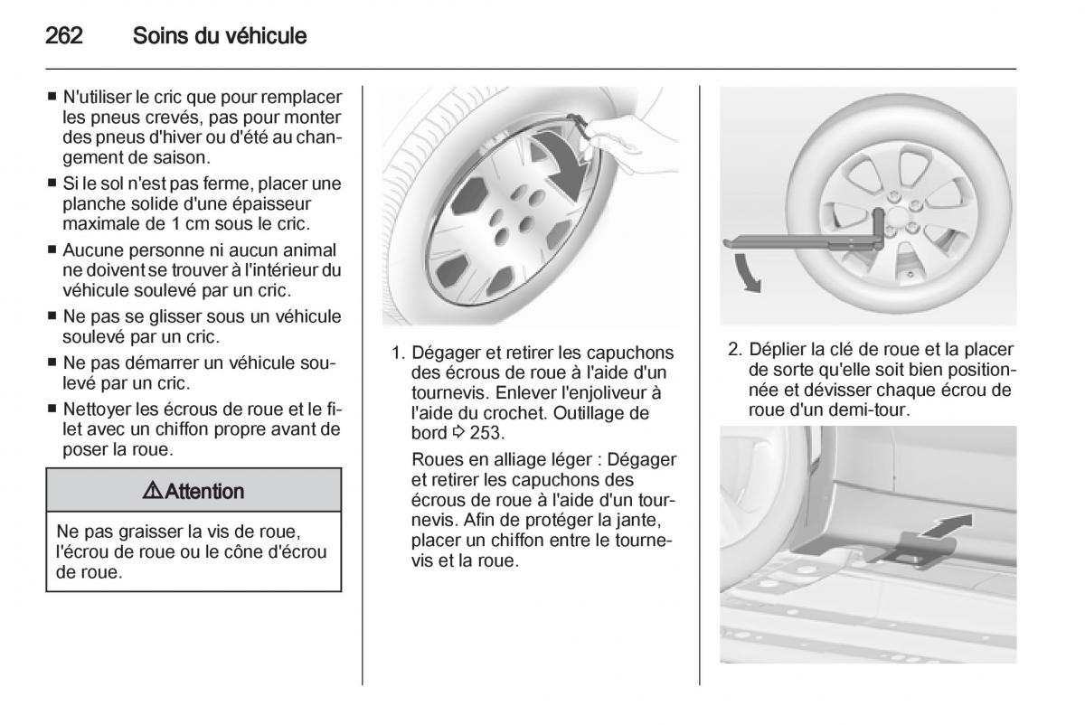 Opel Zafira C manuel du proprietaire / page 264
