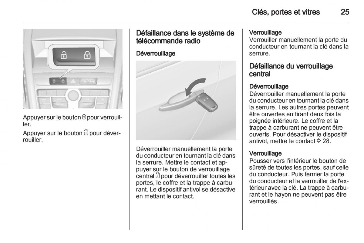 Opel Zafira C manuel du proprietaire / page 27