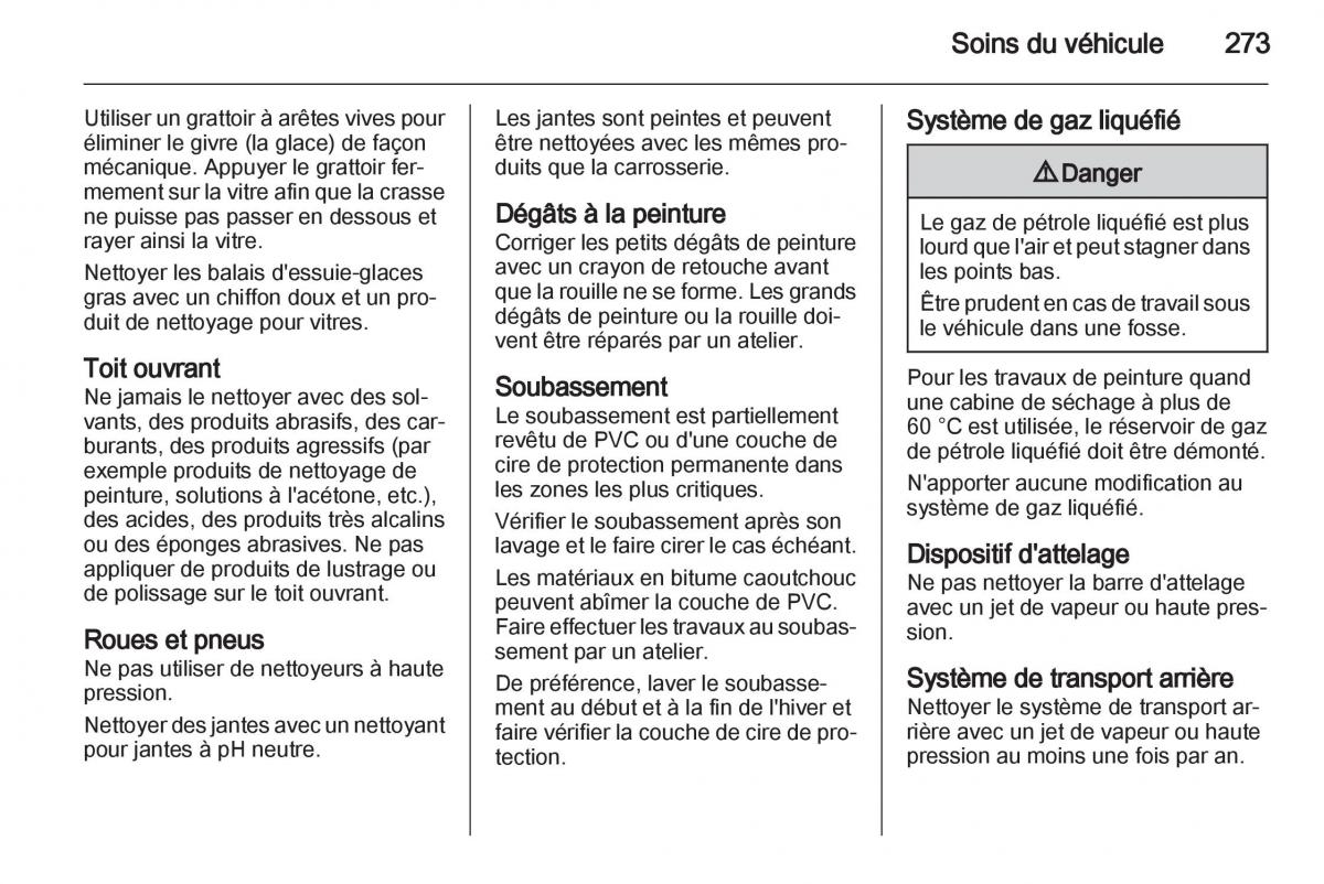 Opel Zafira C manuel du proprietaire / page 275