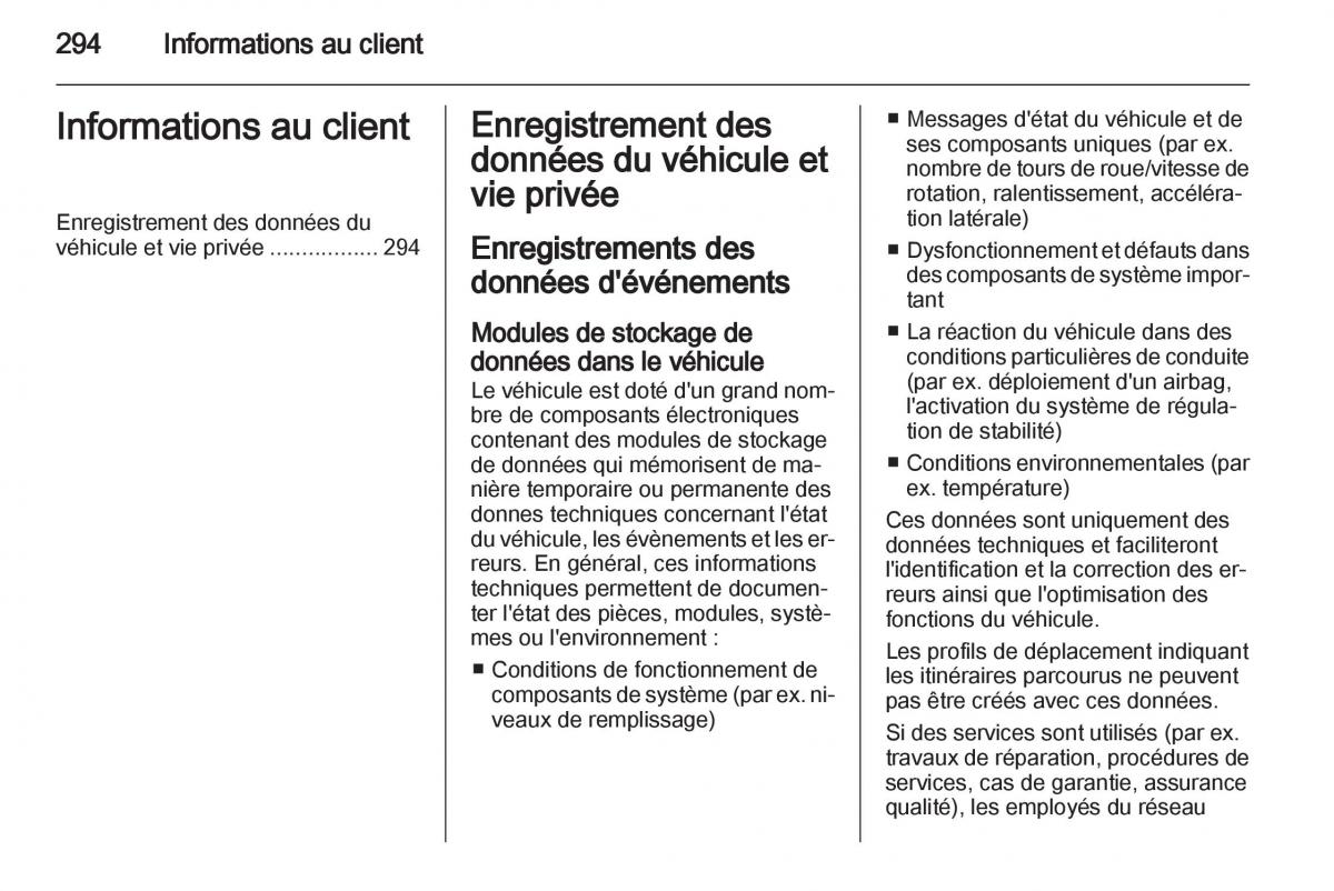 manual Opel Zafira C manuel du proprietaire / page 296