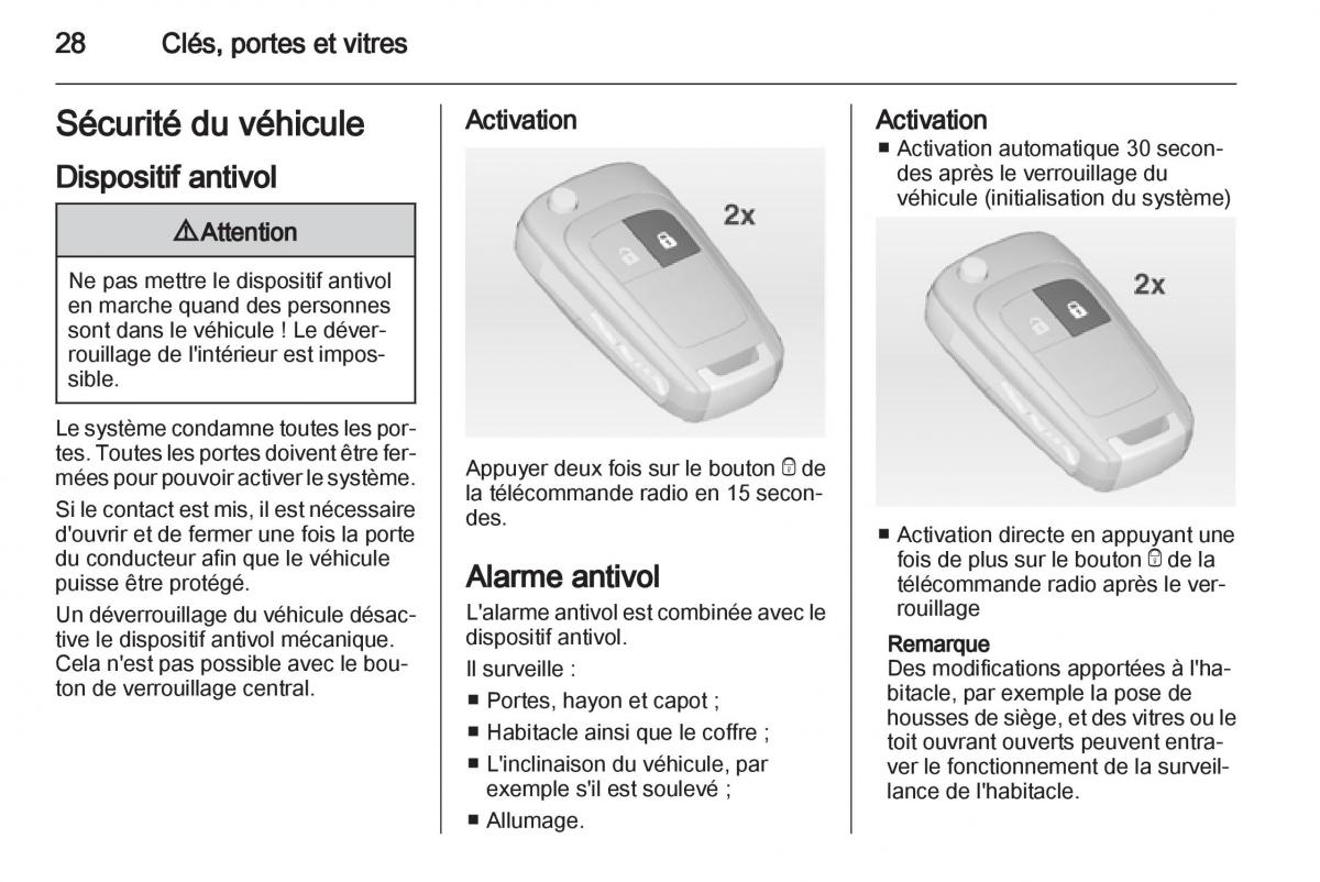 Opel Zafira C manuel du proprietaire / page 30