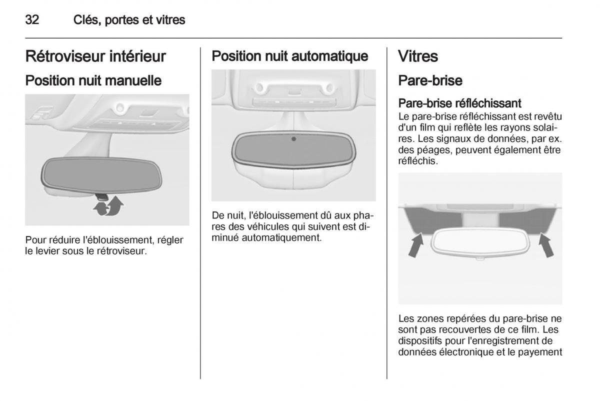 Opel Zafira C manuel du proprietaire / page 34