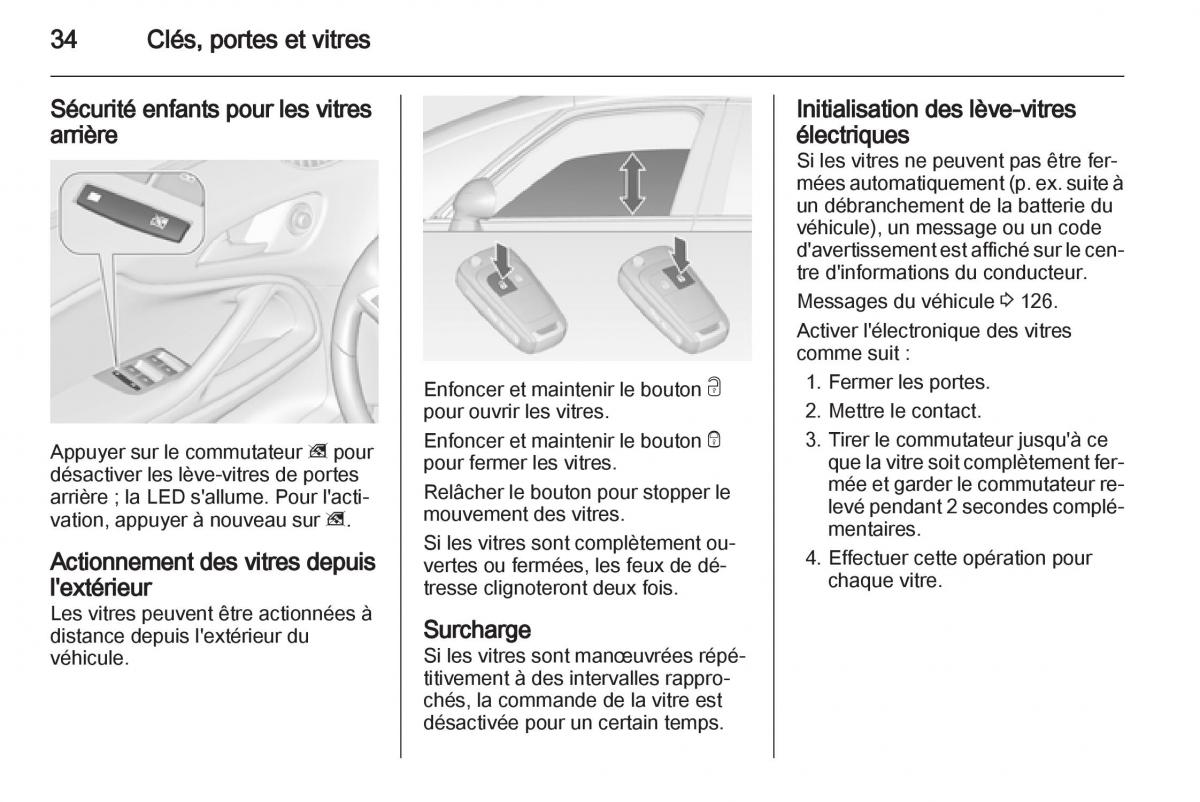 Opel Zafira C manuel du proprietaire / page 36
