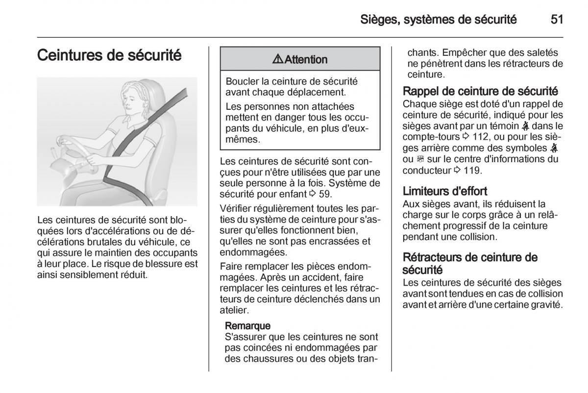 Opel Zafira C manuel du proprietaire / page 53
