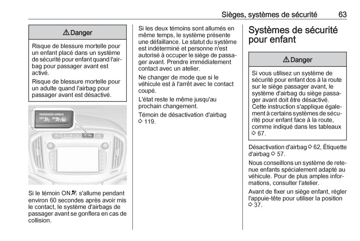 Opel Zafira C FL manuel du proprietaire / page 65