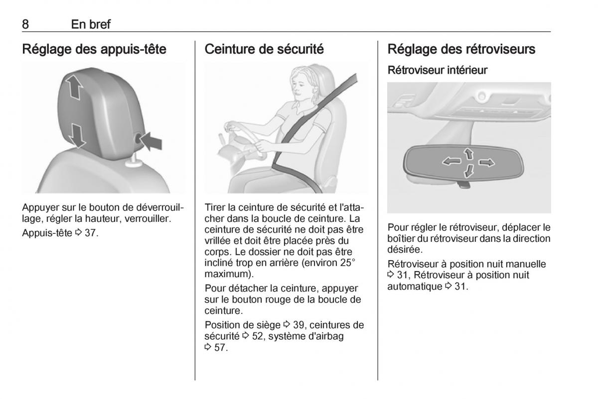 manual  Opel Zafira C FL manuel du proprietaire / page 10