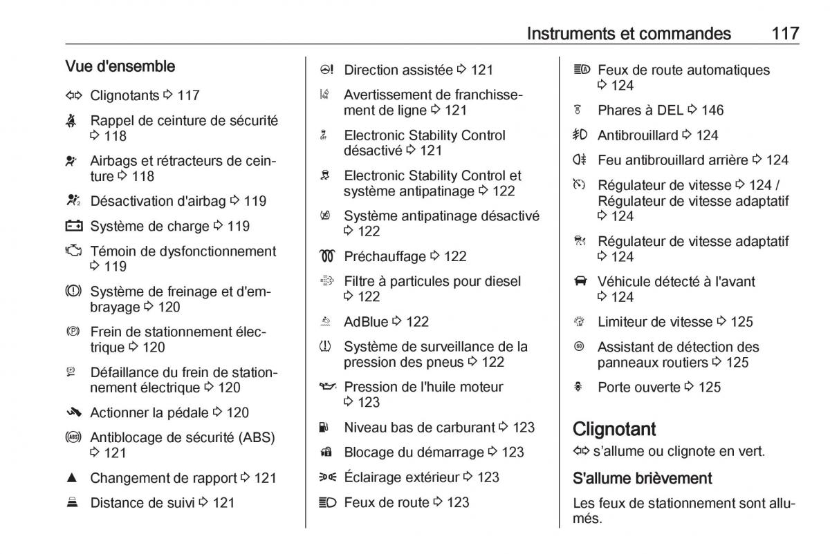 Opel Zafira C FL manuel du proprietaire / page 119