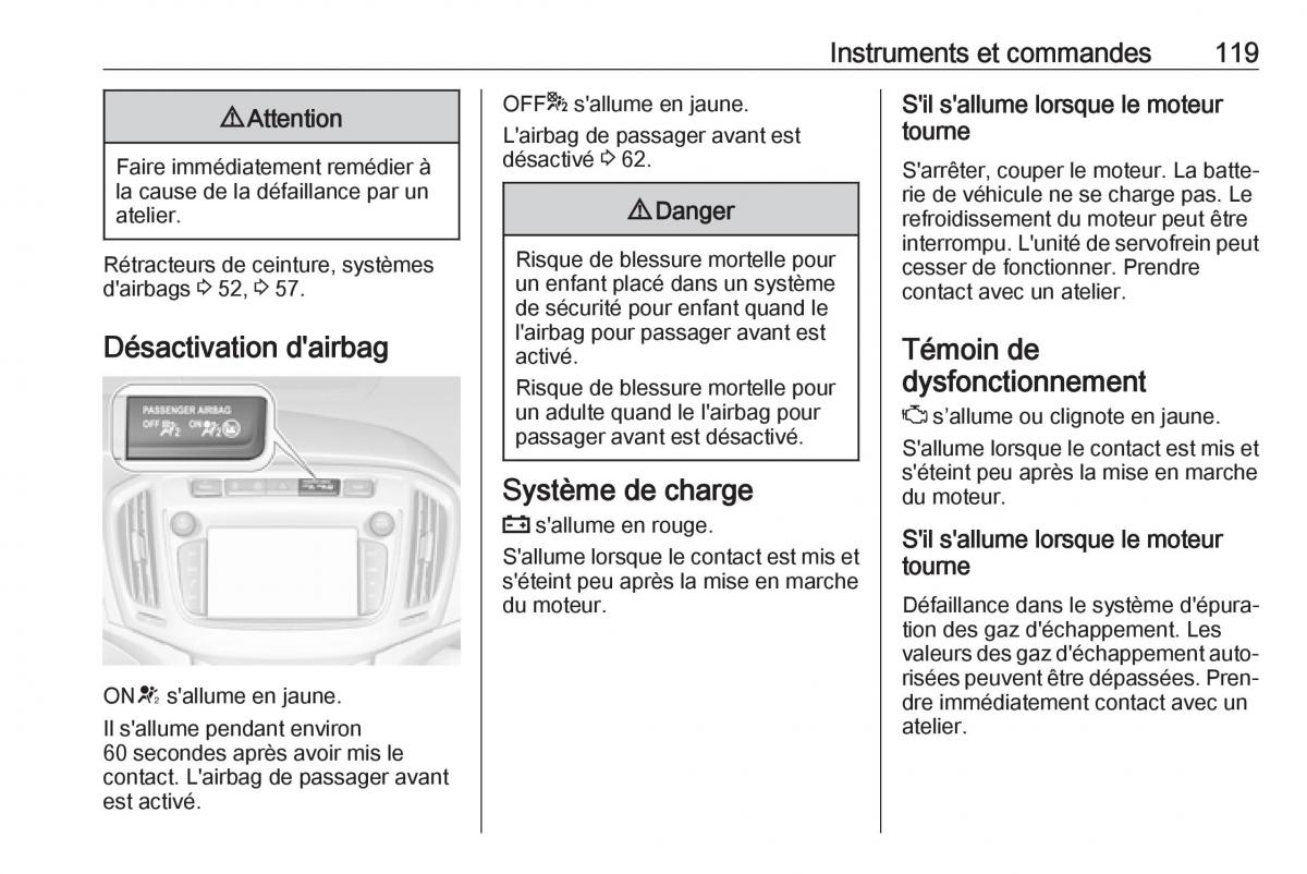 Opel Zafira C FL manuel du proprietaire / page 121