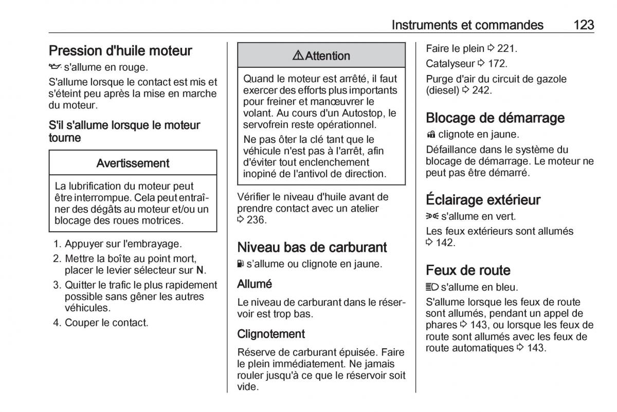 Opel Zafira C FL manuel du proprietaire / page 125