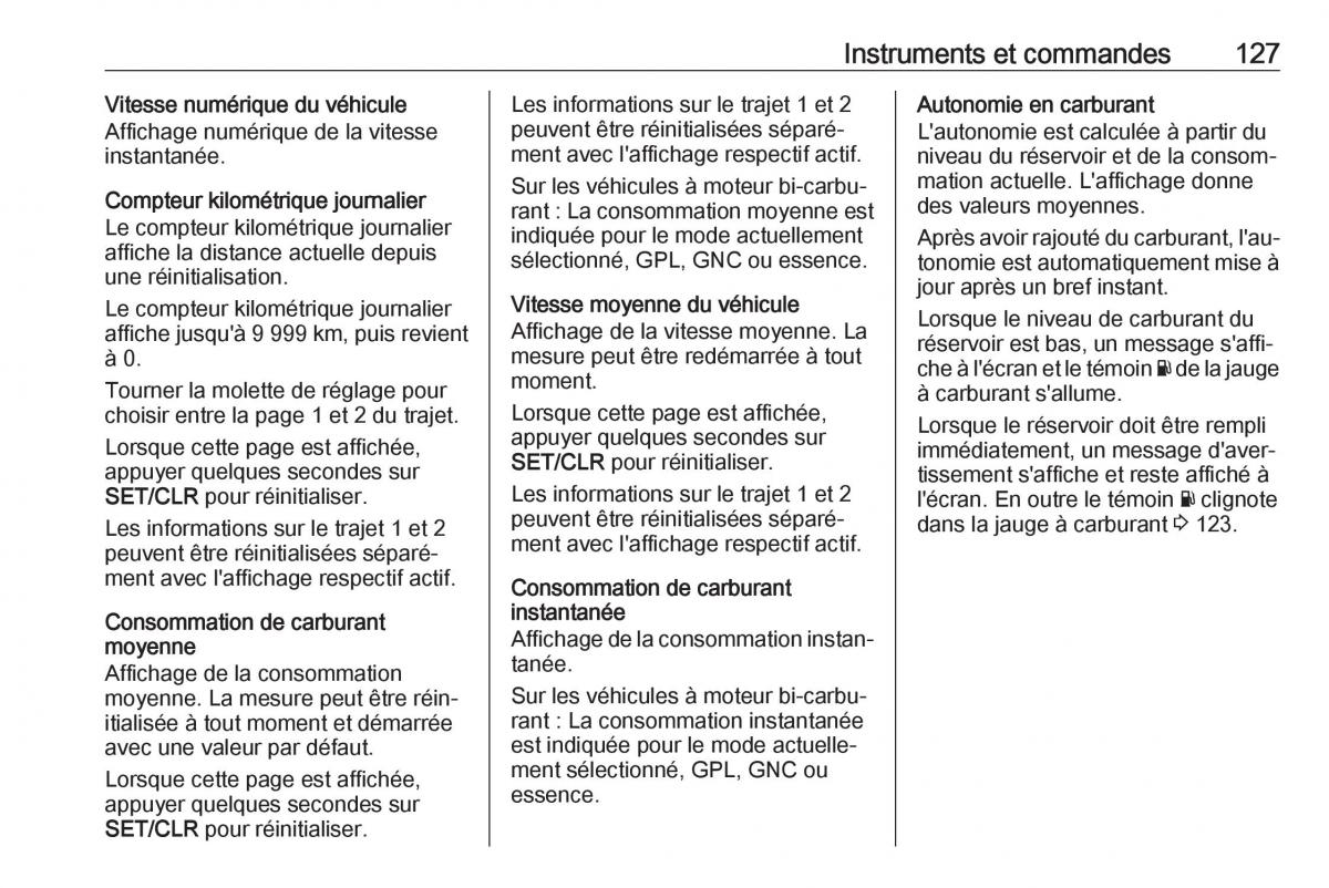 Opel Zafira C FL manuel du proprietaire / page 129