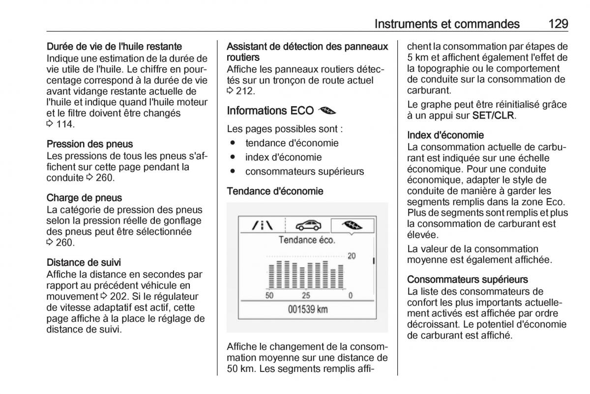 Opel Zafira C FL manuel du proprietaire / page 131