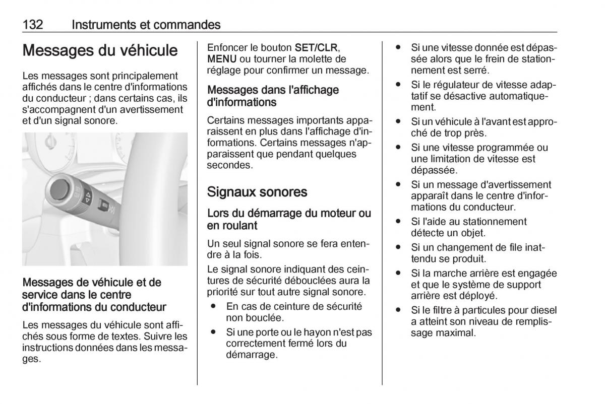 Opel Zafira C FL manuel du proprietaire / page 134
