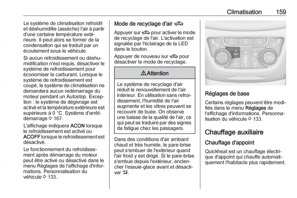 Opel Zafira C FL manuel du proprietaire / page 161