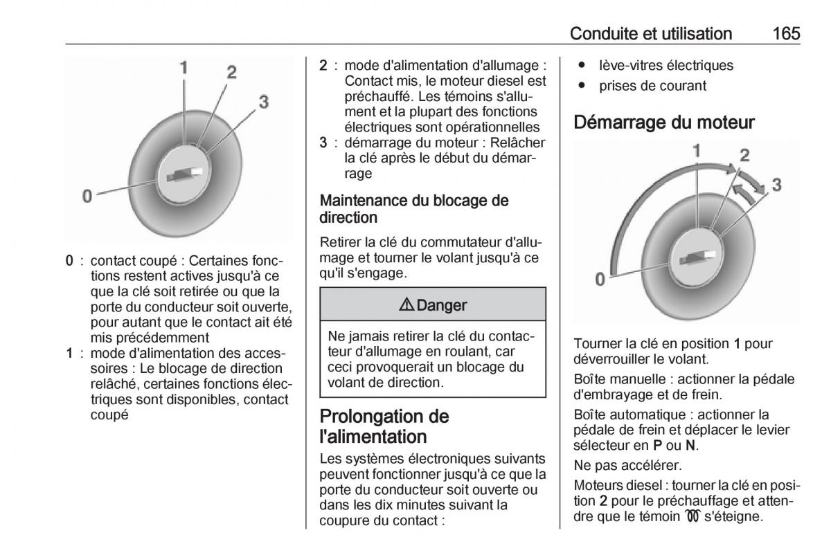 Opel Zafira C FL manuel du proprietaire / page 167