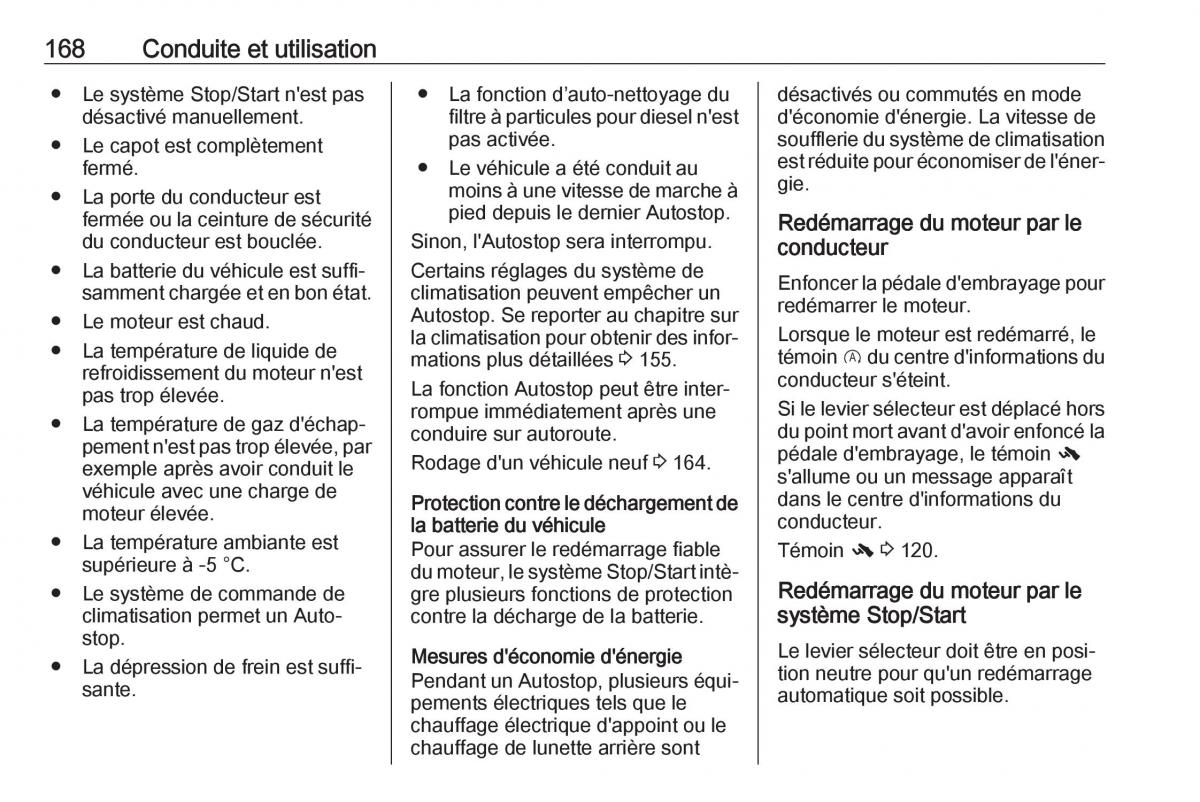 Opel Zafira C FL manuel du proprietaire / page 170