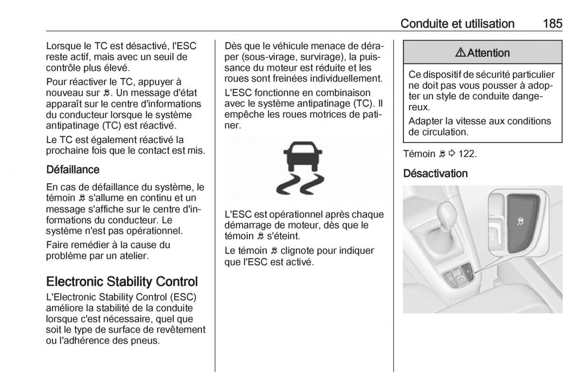 Opel Zafira C FL manuel du proprietaire / page 187