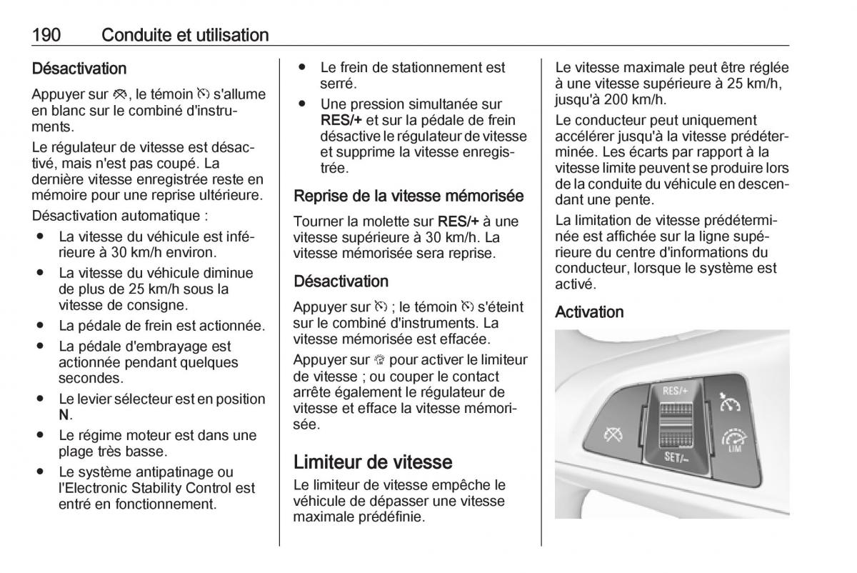 Opel Zafira C FL manuel du proprietaire / page 192