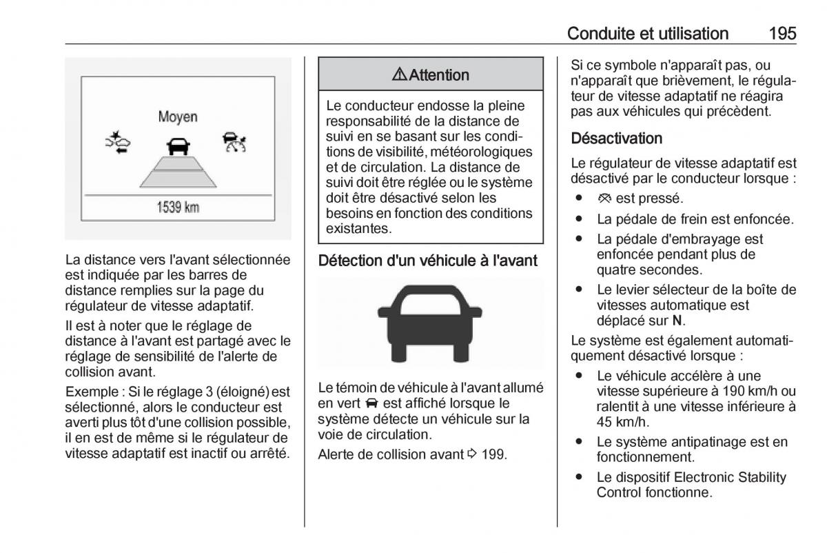 Opel Zafira C FL manuel du proprietaire / page 197