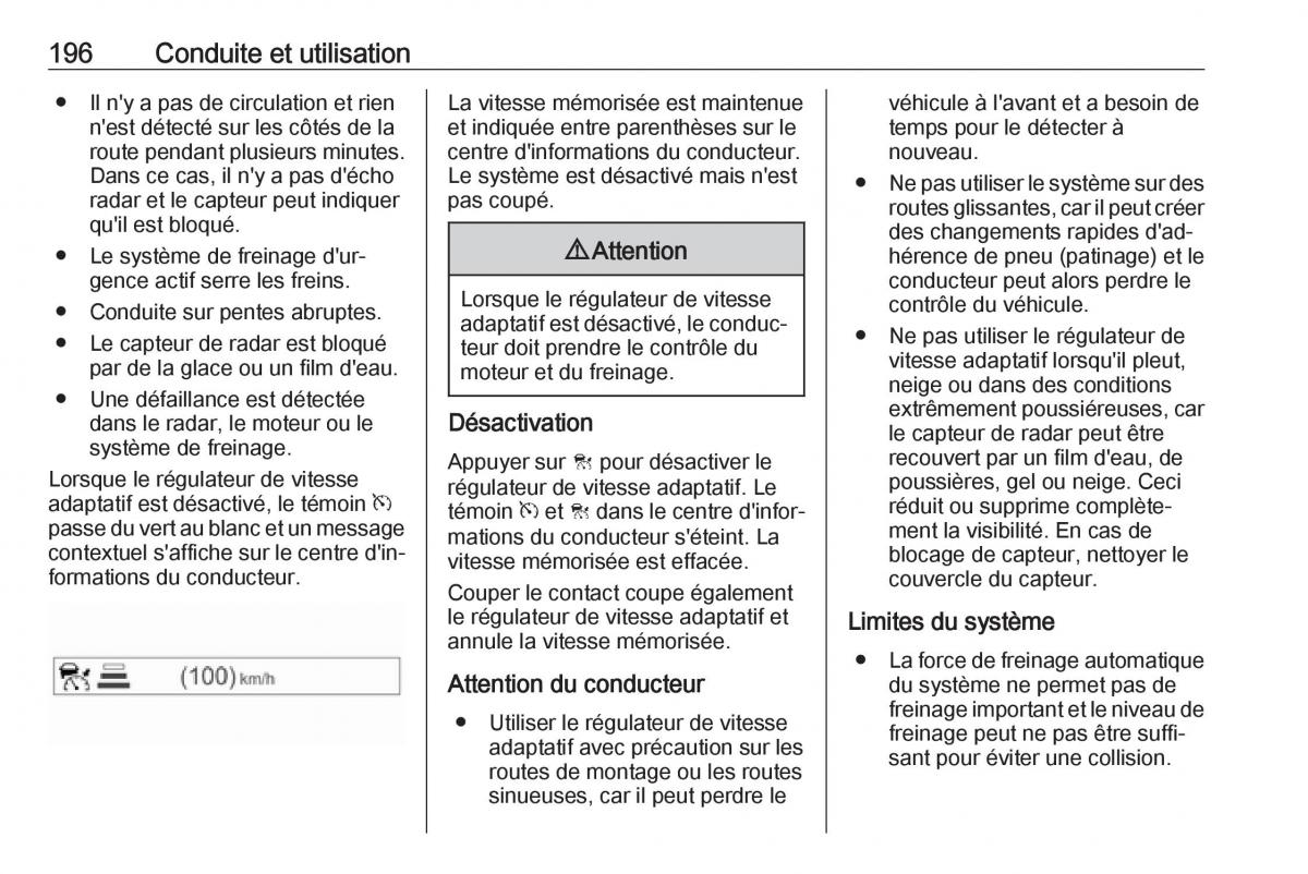 Opel Zafira C FL manuel du proprietaire / page 198