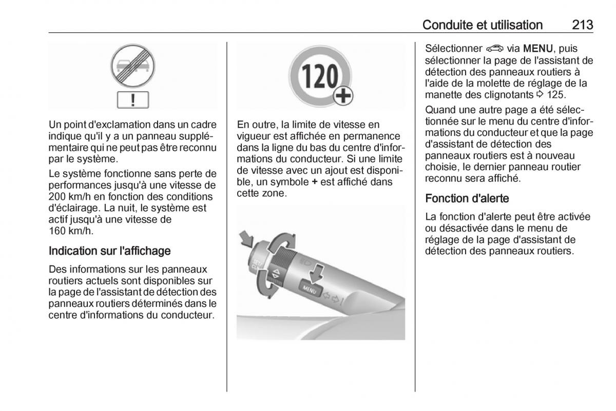 Opel Zafira C FL manuel du proprietaire / page 215