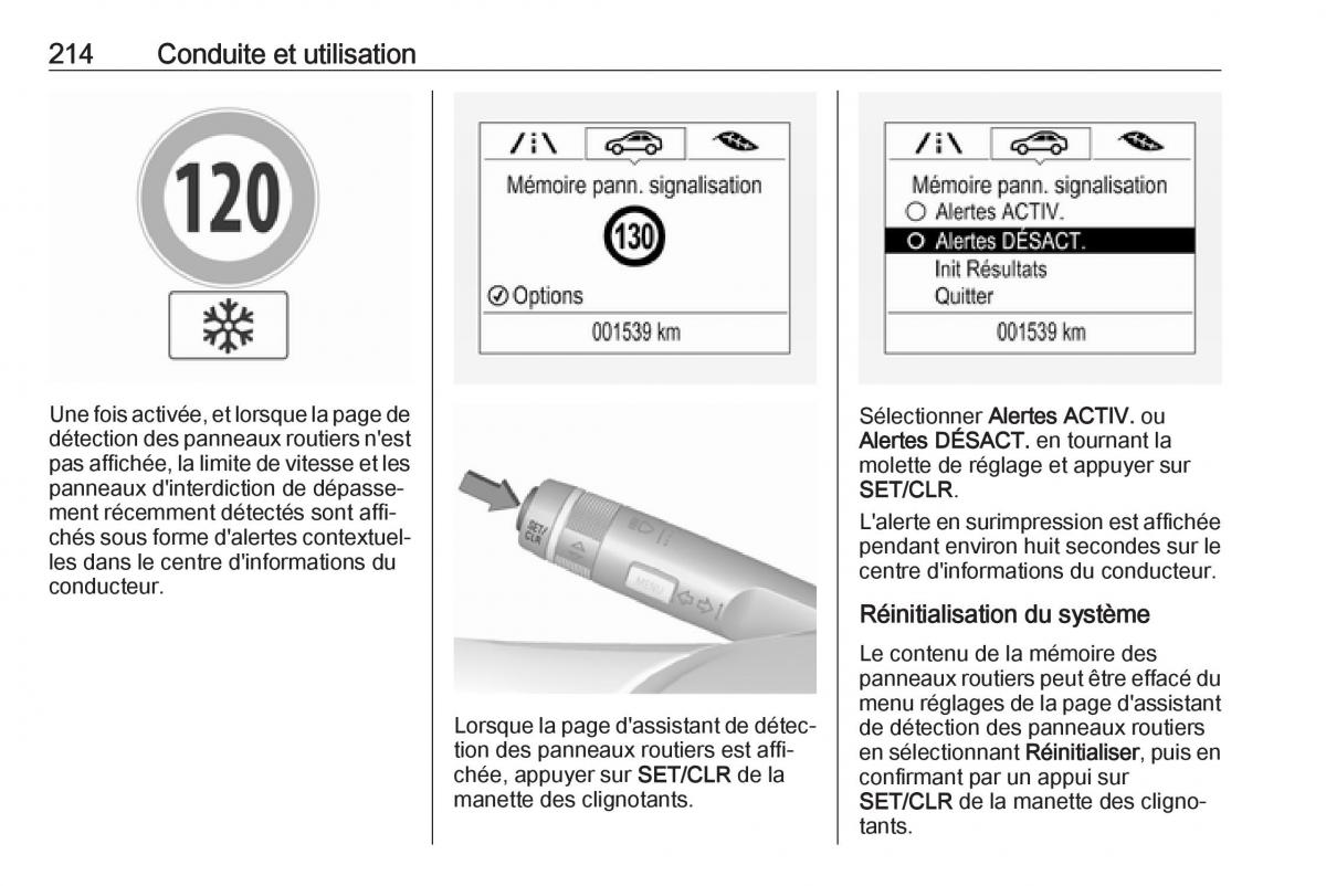 Opel Zafira C FL manuel du proprietaire / page 216