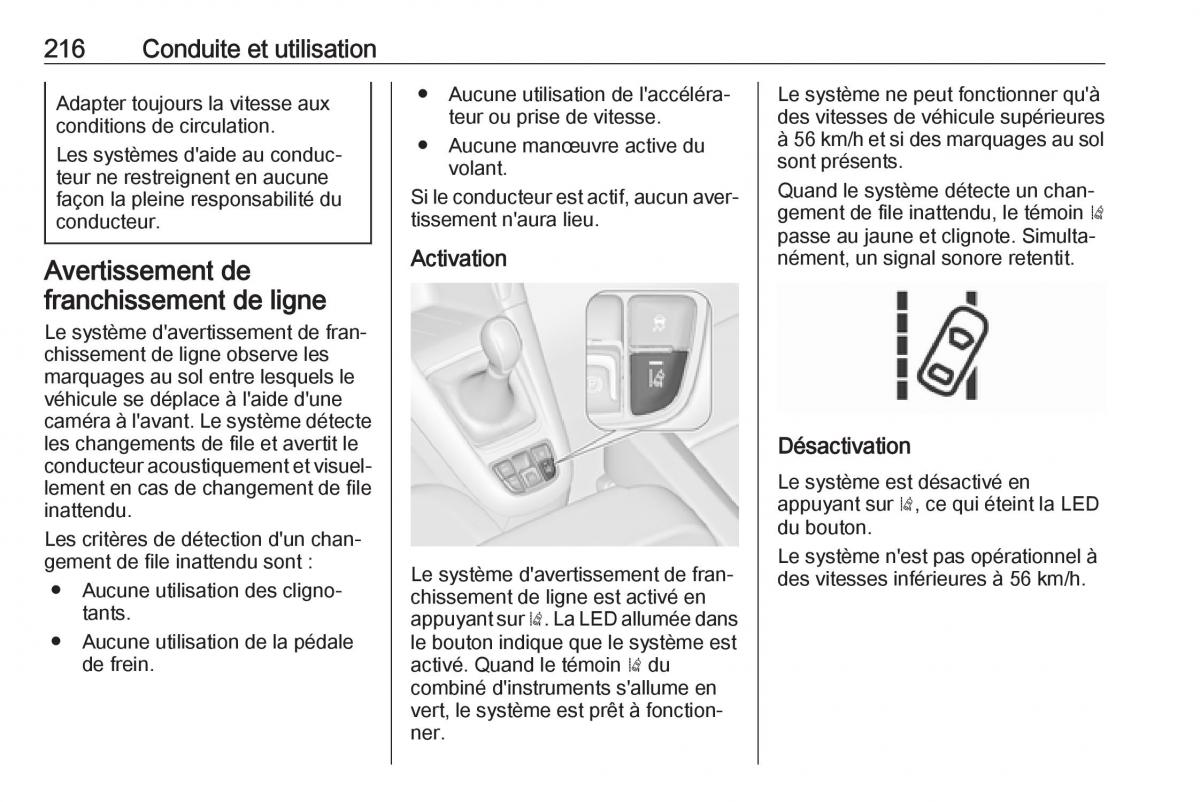 Opel Zafira C FL manuel du proprietaire / page 218