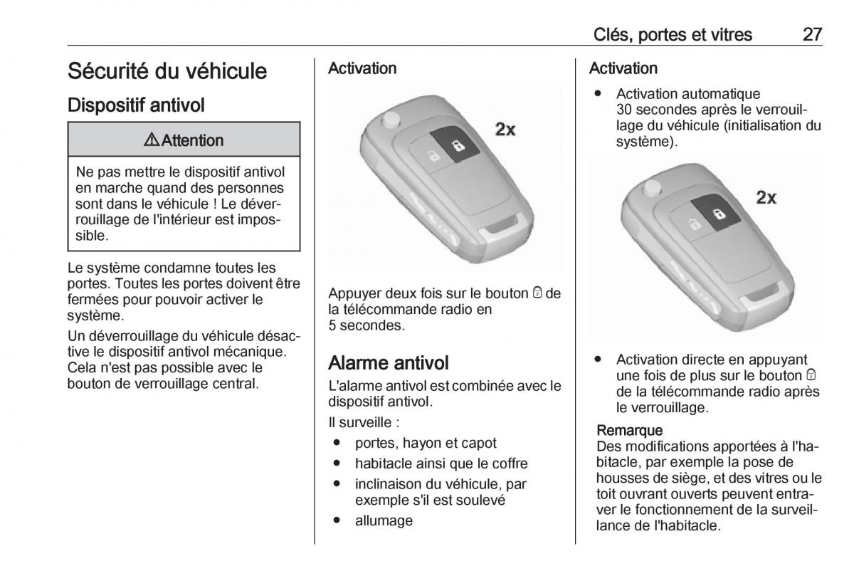 Opel Zafira C FL manuel du proprietaire / page 29