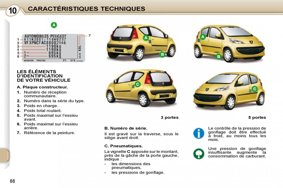 Peugeot 107 manuel du proprietaire / page 86