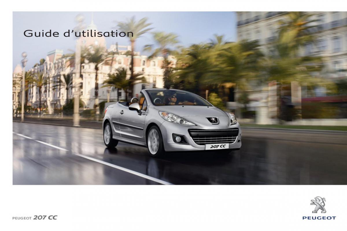 Peugeot 207 CC manuel du proprietaire / page 1