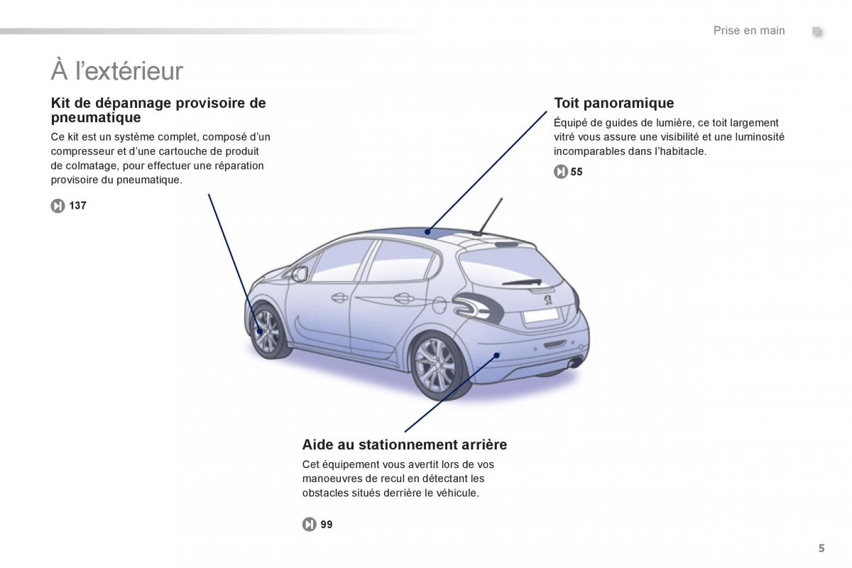 Peugeot 208 manuel du proprietaire / page 7