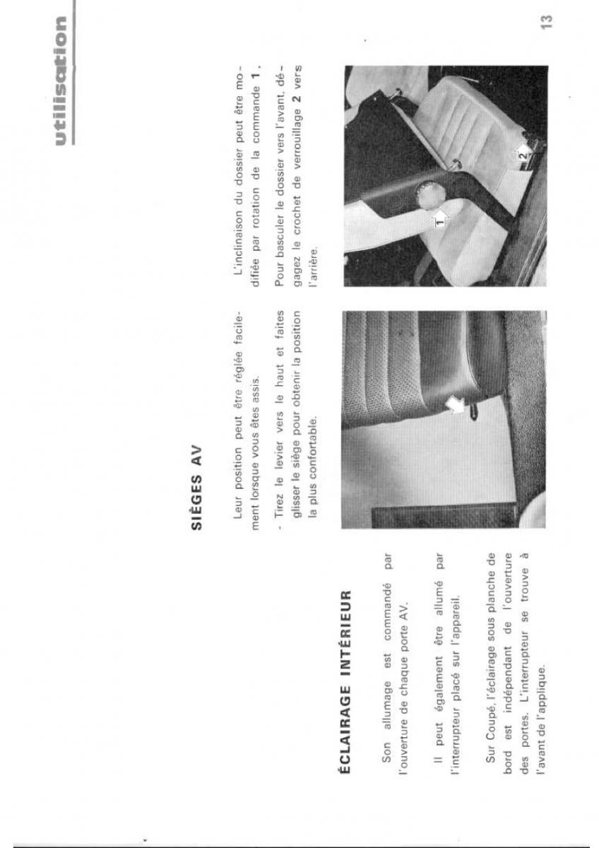 Peugeot 304 manuel du proprietaire / page 14