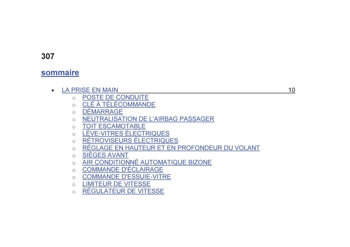 Peugeot 307 CC manuel du proprietaire / page 2