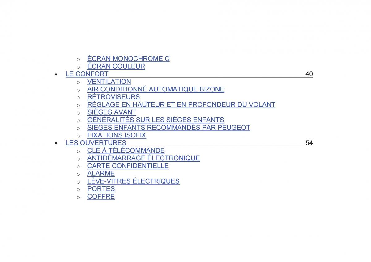 Peugeot 307 CC manuel du proprietaire / page 4