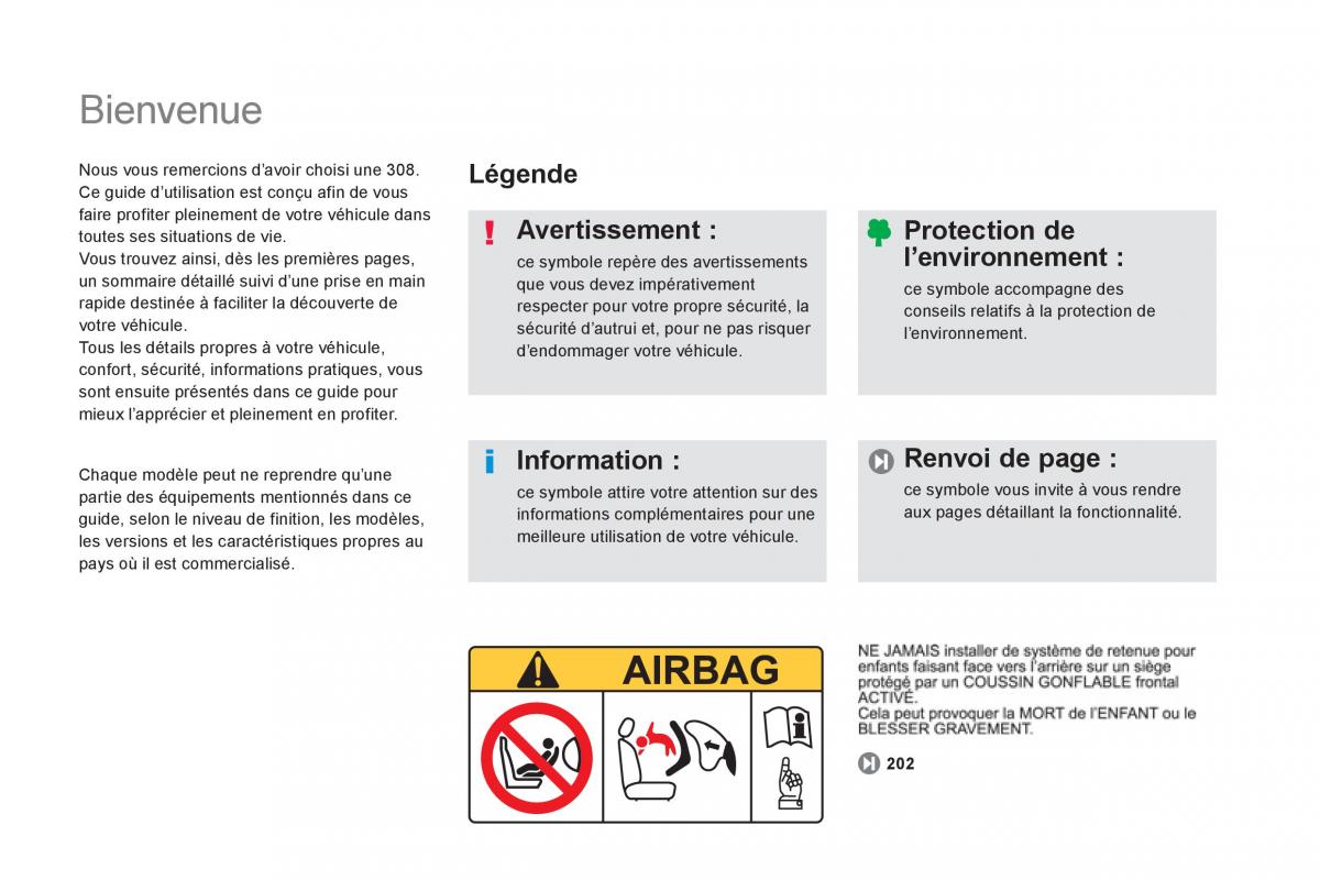 Peugeot 308 FL manuel du proprietaire / page 3