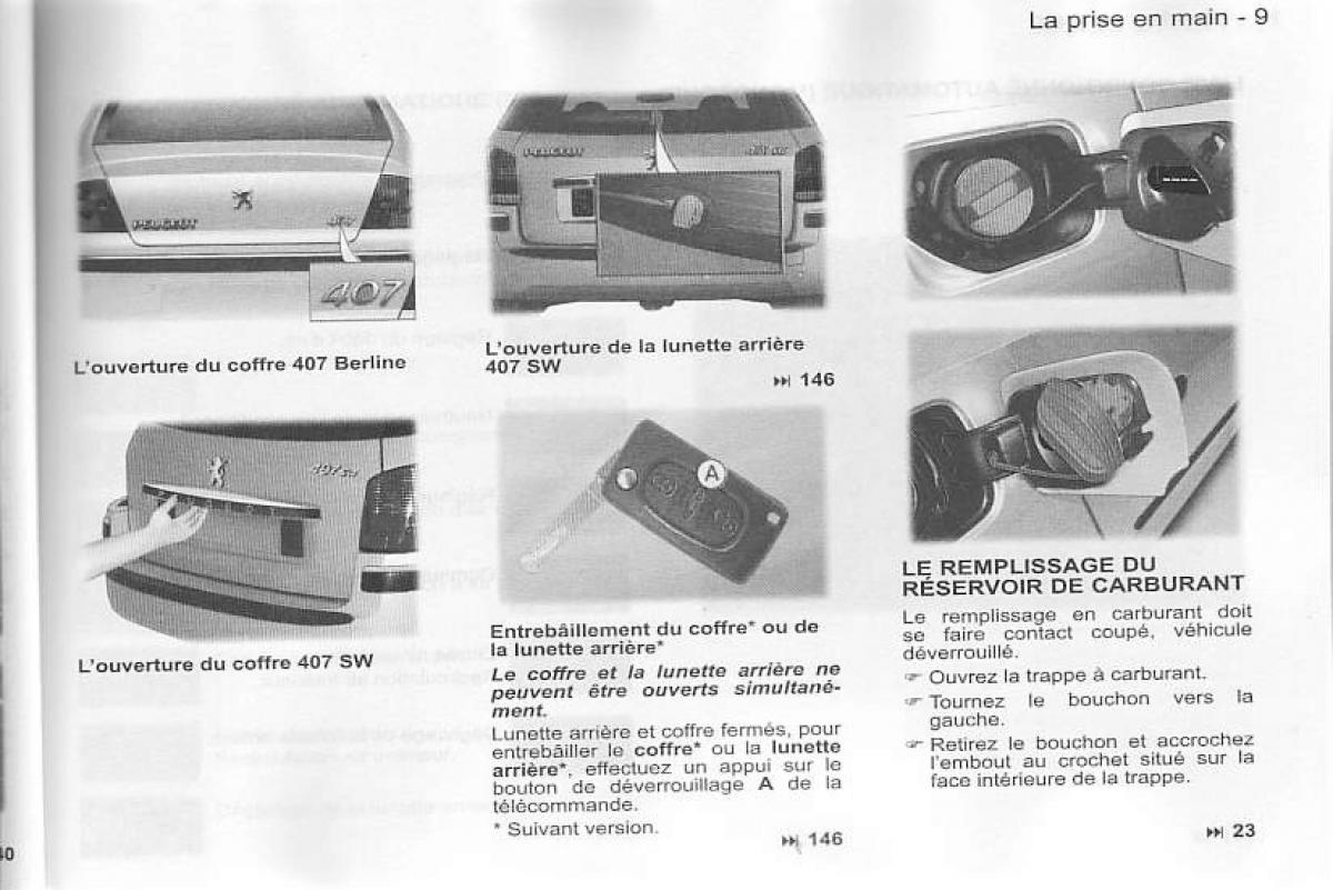 manual  Peugeot 407 manuel du proprietaire / page 10