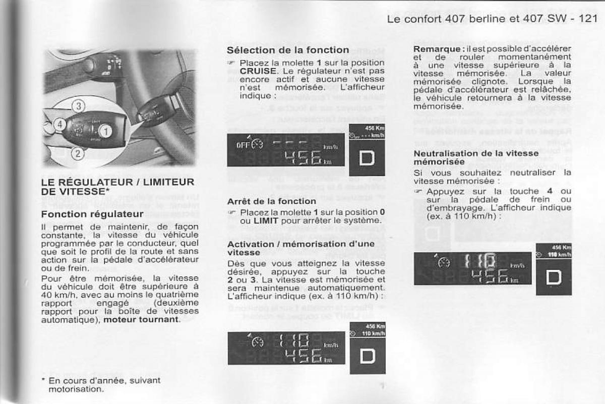 Peugeot 407 manuel du proprietaire / page 122