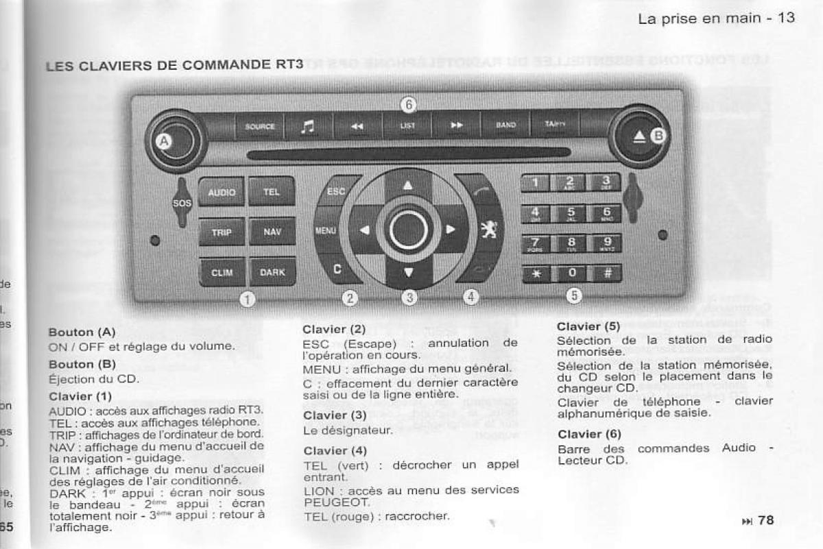 manual  Peugeot 407 manuel du proprietaire / page 14